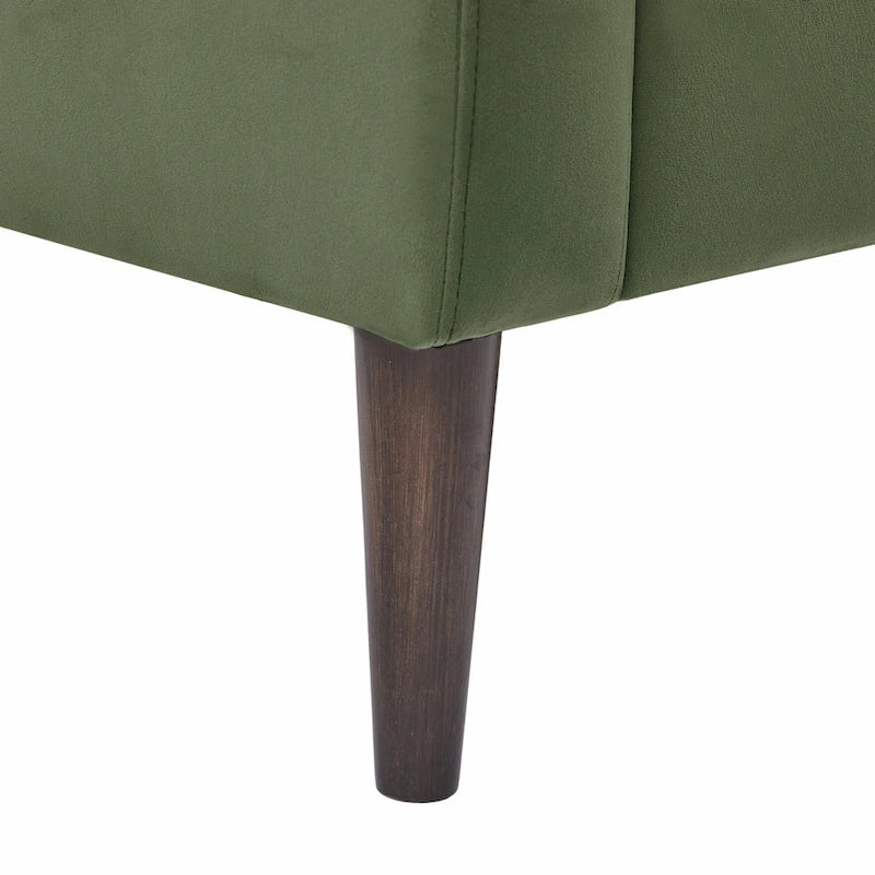Fauteuil d'appoint capitonné moderne avec pieds en métal