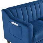 Fauteuil d'appoint capitonné moderne avec pieds en métal