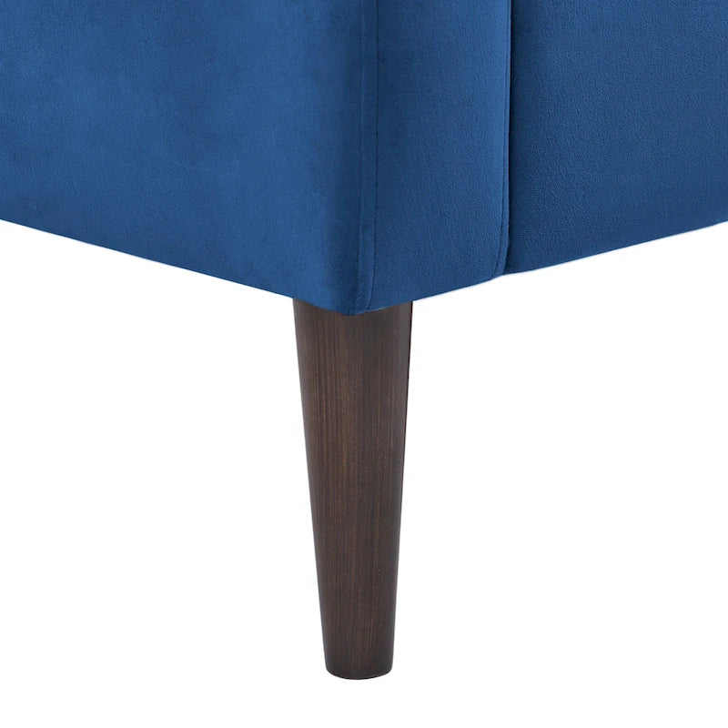 Fauteuil d'appoint capitonné moderne avec pieds en métal