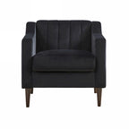 Fauteuil d'appoint capitonné moderne avec pieds en métal