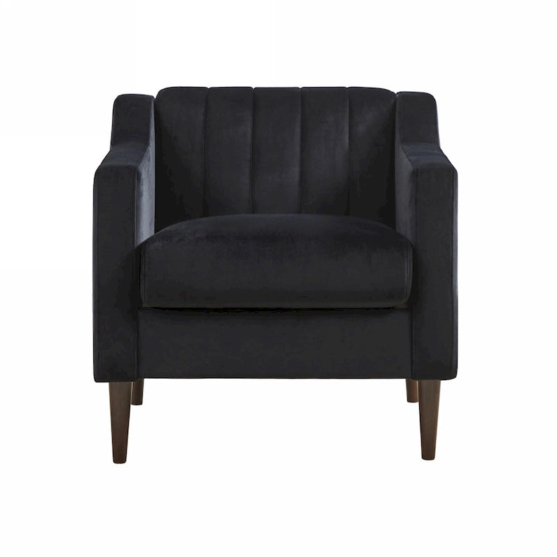 Fauteuil d'appoint capitonné moderne avec pieds en métal