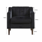 Fauteuil d'appoint capitonné moderne avec pieds en métal