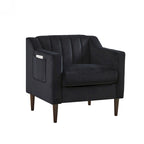 Fauteuil d'appoint capitonné moderne avec pieds en métal
