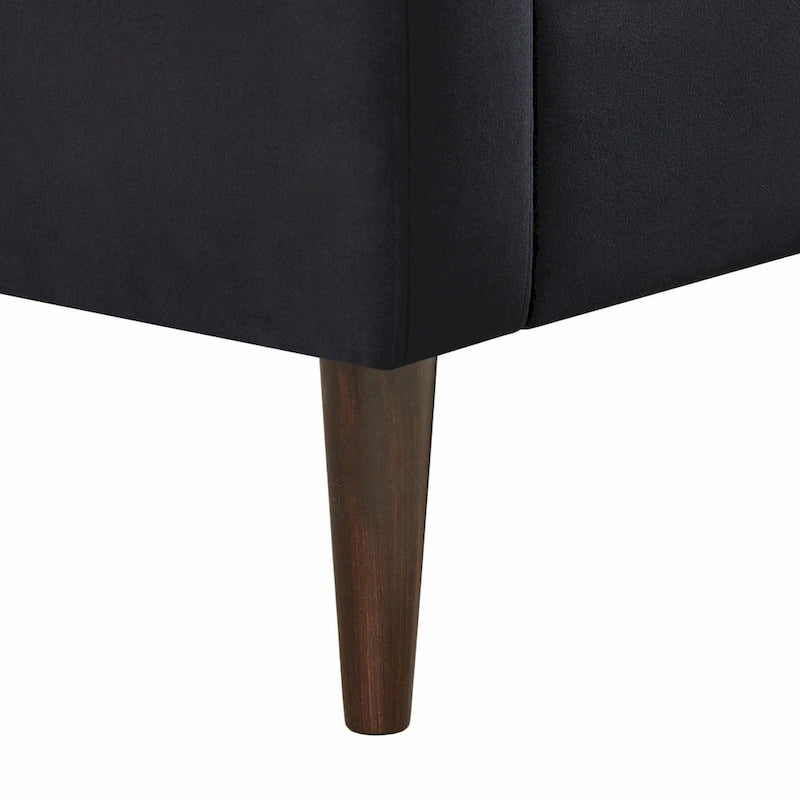 Fauteuil d'appoint capitonné moderne avec pieds en métal