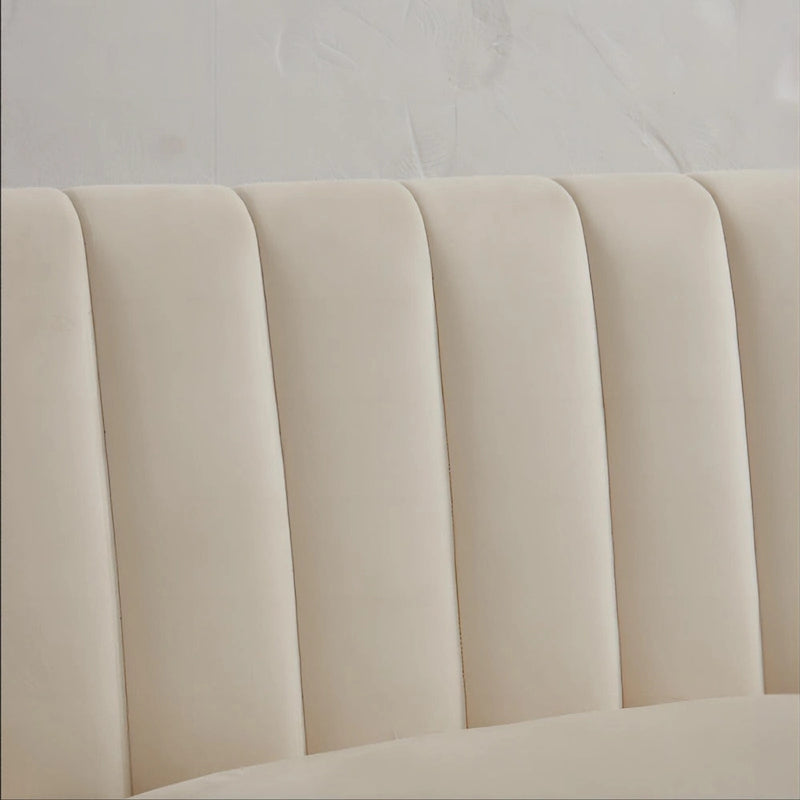 Fauteuil d'appoint capitonné moderne avec pieds en métal