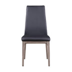 Chaise d'appoint contemporaine à dossier galbé avec piètement en bois