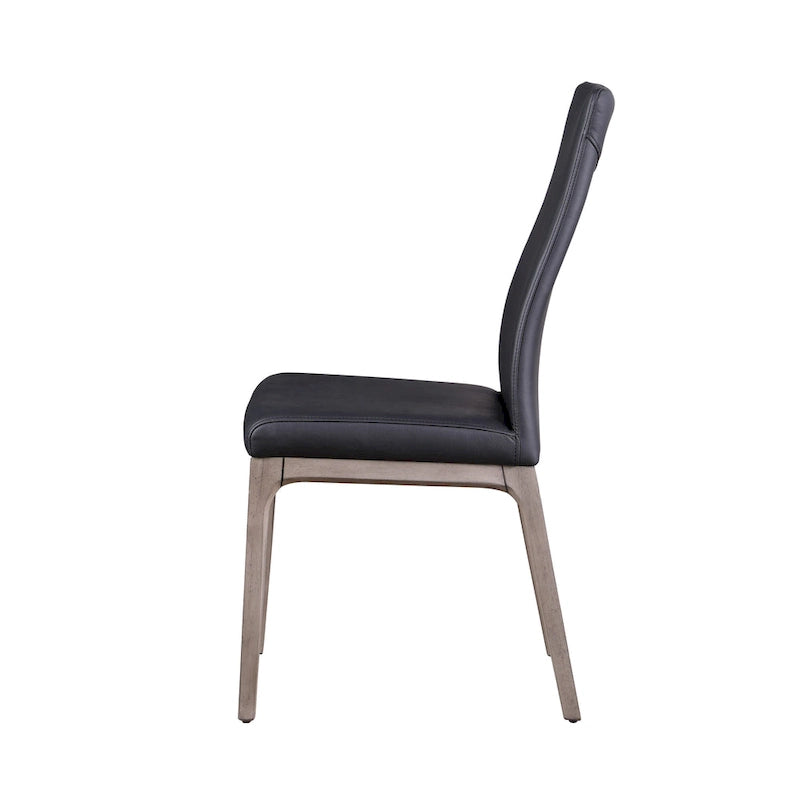 Chaise d'appoint contemporaine à dossier galbé avec piètement en bois