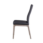 Chaise d'appoint contemporaine à dossier galbé avec piètement en bois