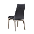 Chaise d'appoint contemporaine à dossier galbé avec piètement en bois