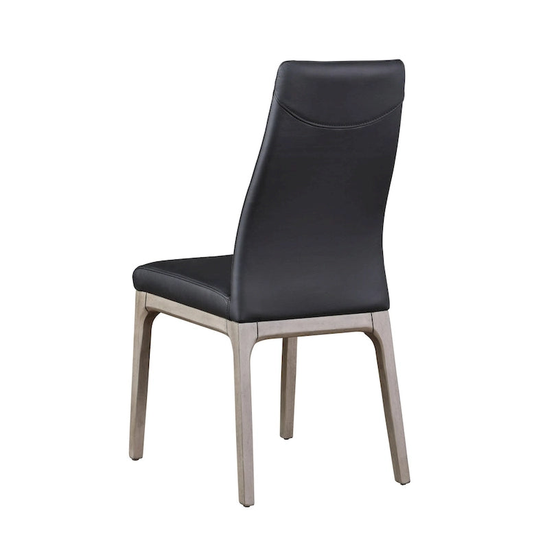 Chaise d'appoint contemporaine à dossier galbé avec piètement en bois