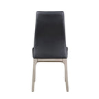 Chaise d'appoint contemporaine à dossier galbé avec piètement en bois