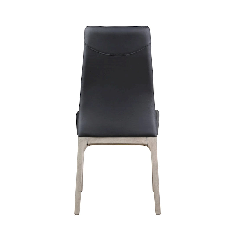 Chaise d'appoint contemporaine à dossier galbé avec piètement en bois