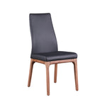 Chaise d'appoint contemporaine à dossier galbé avec piètement en bois