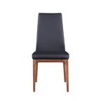 Chaise d'appoint contemporaine à dossier galbé avec piètement en bois