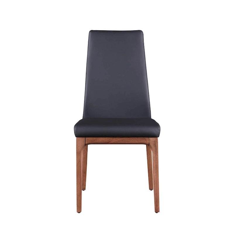 Chaise d'appoint contemporaine à dossier galbé avec piètement en bois