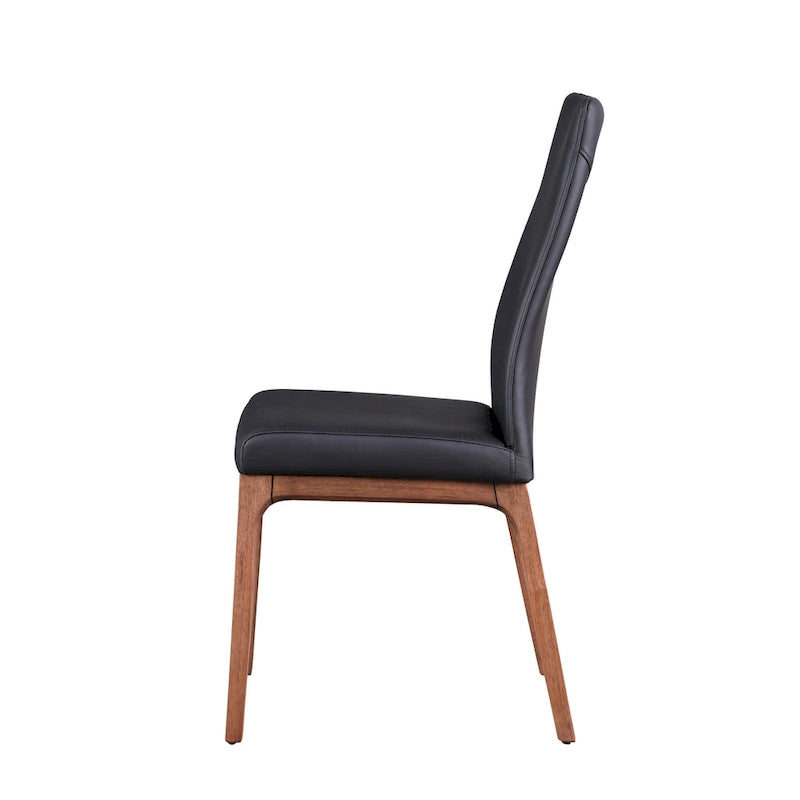 Chaise d'appoint contemporaine à dossier galbé avec piètement en bois