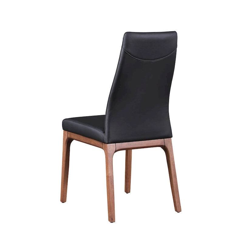 Chaise d'appoint contemporaine à dossier galbé avec piètement en bois