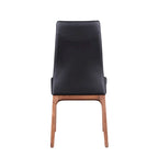 Chaise d'appoint contemporaine à dossier galbé avec piètement en bois