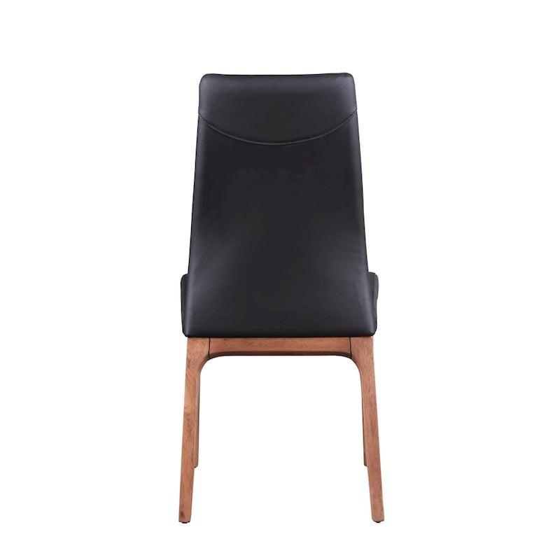 Chaise d'appoint contemporaine à dossier galbé avec piètement en bois