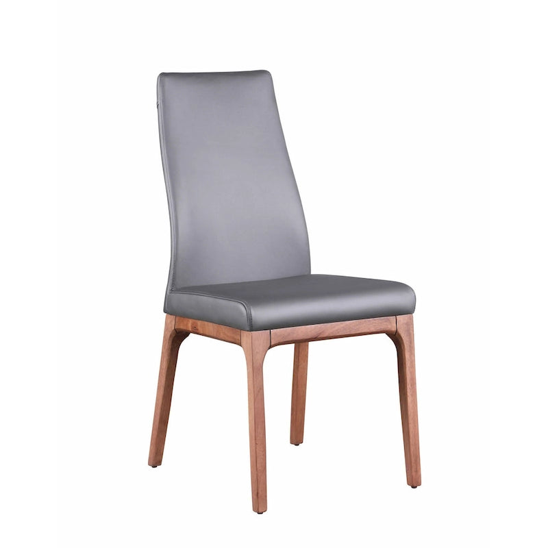 Chaise d'appoint contemporaine à dossier galbé avec piètement en bois