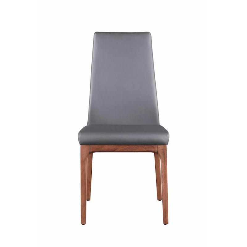 Chaise d'appoint contemporaine à dossier galbé avec piètement en bois