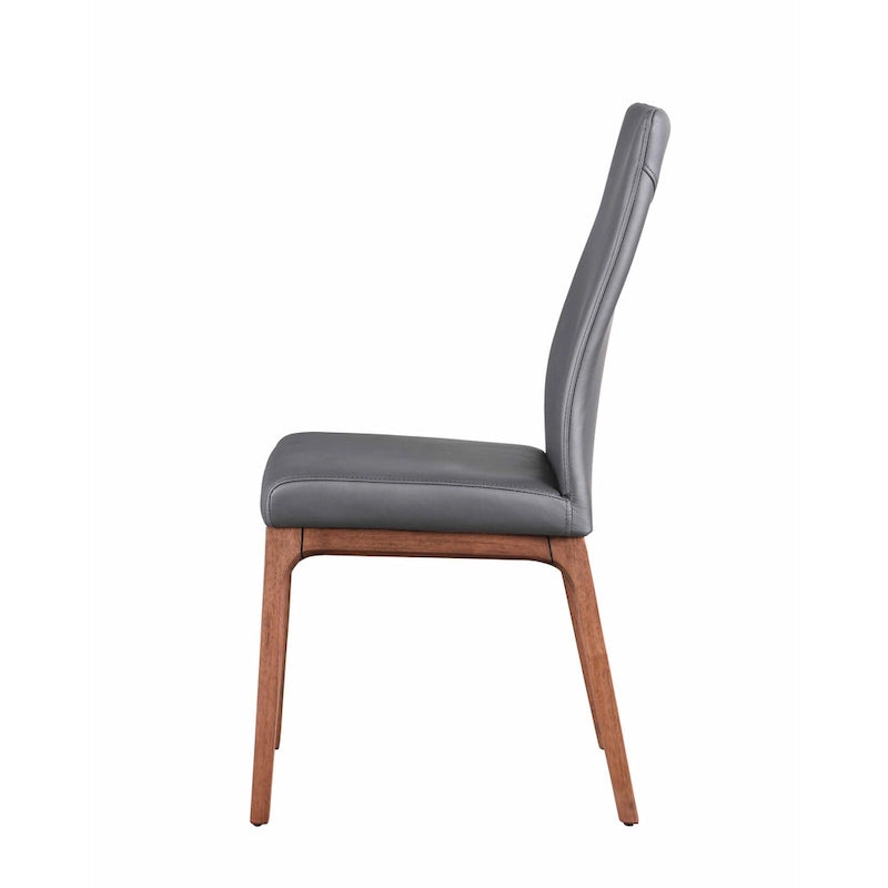 Chaise d'appoint contemporaine à dossier galbé avec piètement en bois