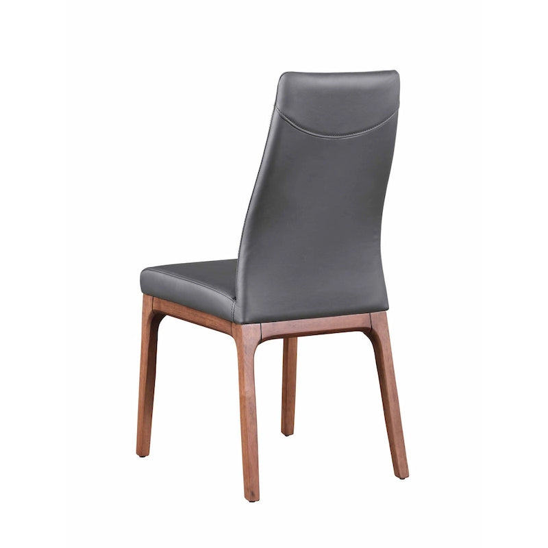 Chaise d'appoint contemporaine à dossier galbé avec piètement en bois