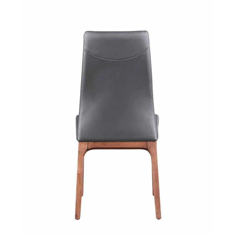 Chaise d'appoint contemporaine à dossier galbé avec piètement en bois