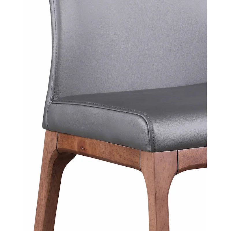 Chaise d'appoint contemporaine à dossier galbé avec piètement en bois