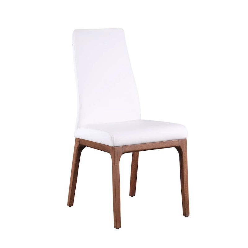 Chaise d'appoint contemporaine à dossier galbé avec piètement en bois