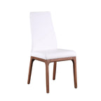 Chaise d'appoint contemporaine à dossier galbé avec piètement en bois