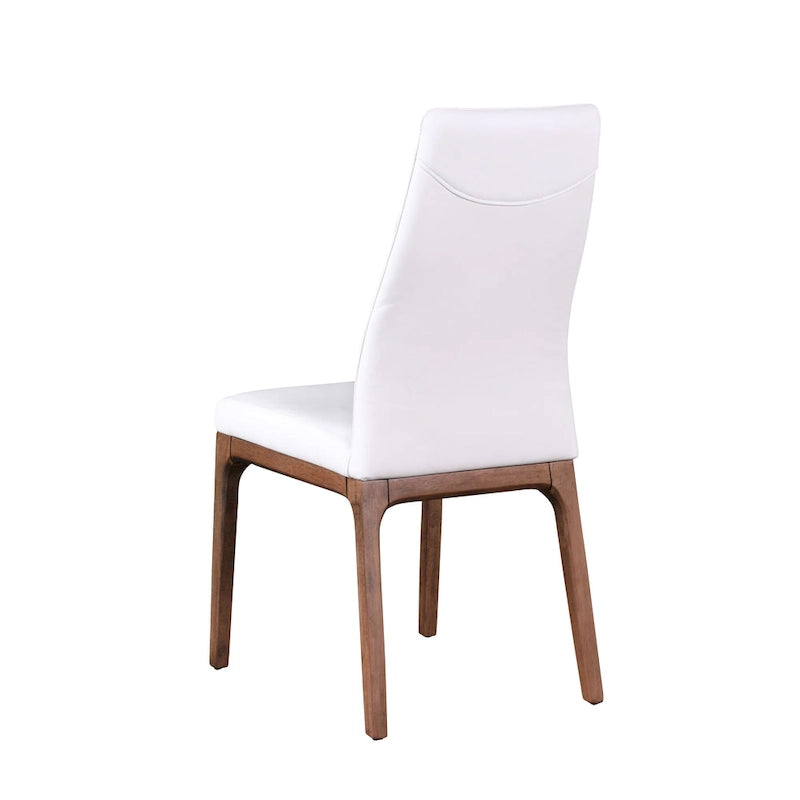 Chaise d'appoint contemporaine à dossier galbé avec piètement en bois