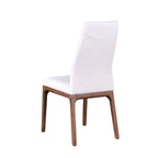 Chaise d'appoint contemporaine à dossier galbé avec piètement en bois
