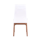 Chaise d'appoint contemporaine à dossier galbé avec piètement en bois