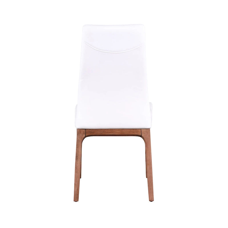 Chaise d'appoint contemporaine à dossier galbé avec piètement en bois