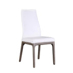Chaise d'appoint contemporaine à dossier galbé avec piètement en bois