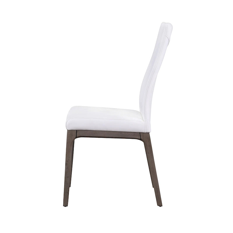 Chaise d'appoint contemporaine à dossier galbé avec piètement en bois