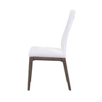 Chaise d'appoint contemporaine à dossier galbé avec piètement en bois