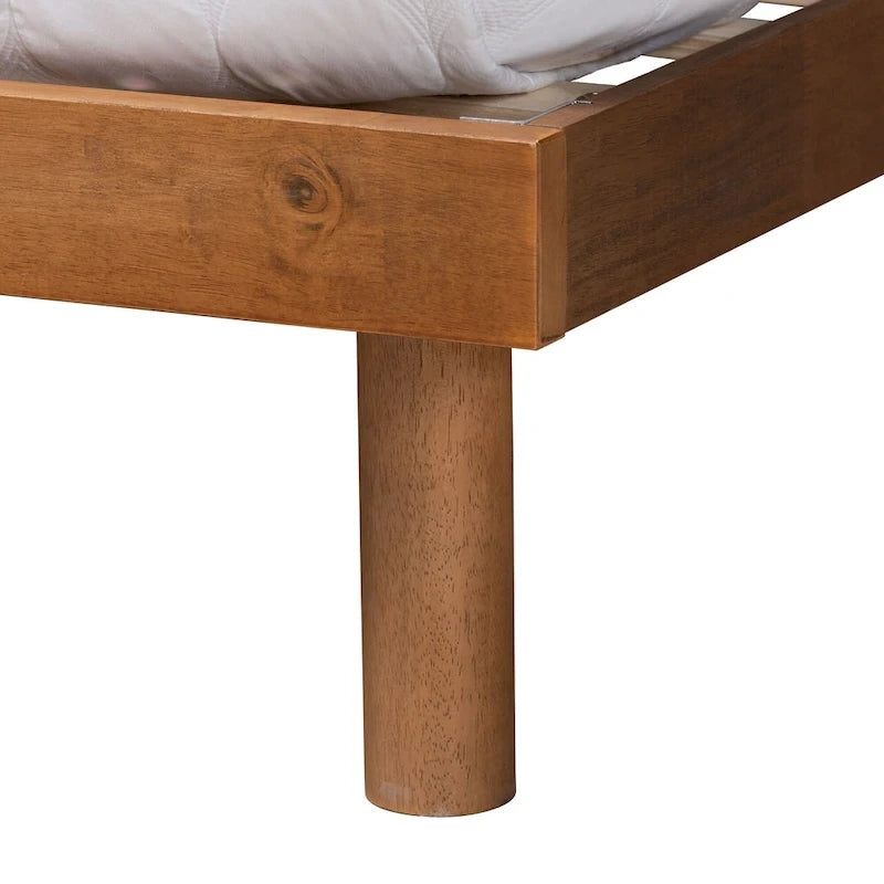Lit plateforme en bois style milieu de siècle