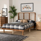 Lit plateforme en bois style milieu de siècle