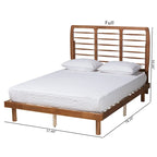 Lit plateforme en bois style milieu de siècle