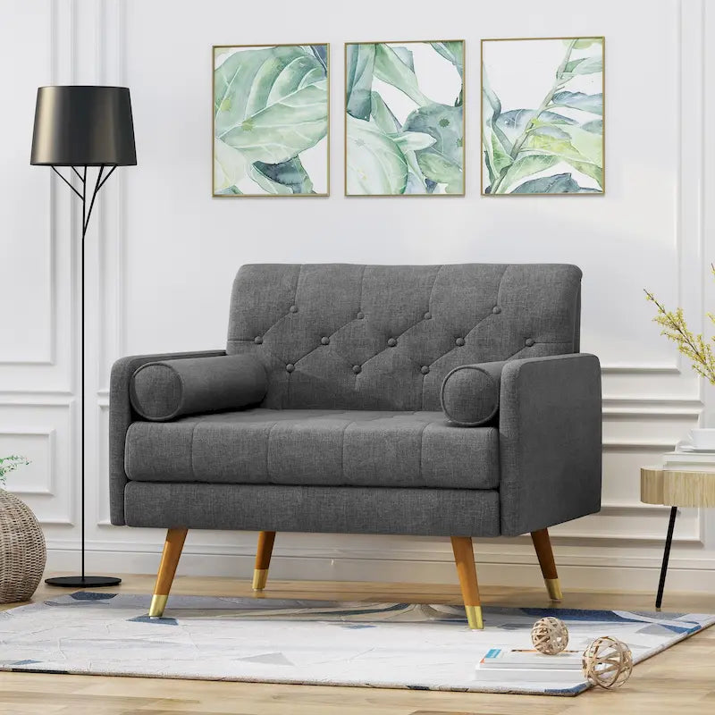 Fauteuil club moderne de style Mid-Century en tissu