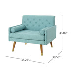 Fauteuil club moderne de style Mid-Century en tissu