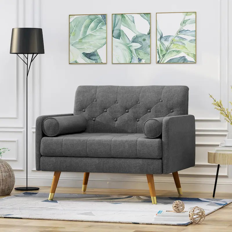 Fauteuil club moderne de style Mid-Century en tissu