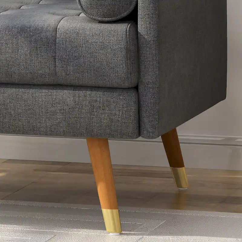 Fauteuil club moderne de style Mid-Century en tissu