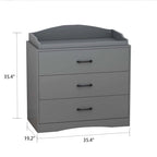 Timechee 35.4W 35.4H Changing Table Dresser