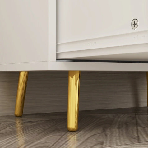 Commode blanche à 4 tiroirs de 37,5 po, moderne et peu encombrante