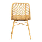 Chaises de salle à manger faites à la main en rotin naturel