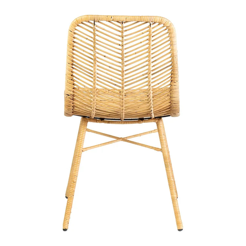 Chaises de salle à manger faites à la main en rotin naturel