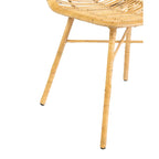 Chaises de salle à manger faites à la main en rotin naturel